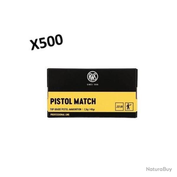 MUNITIONS RWS PROFESSIONAL LINE 22LR PISTOL MATCH x500