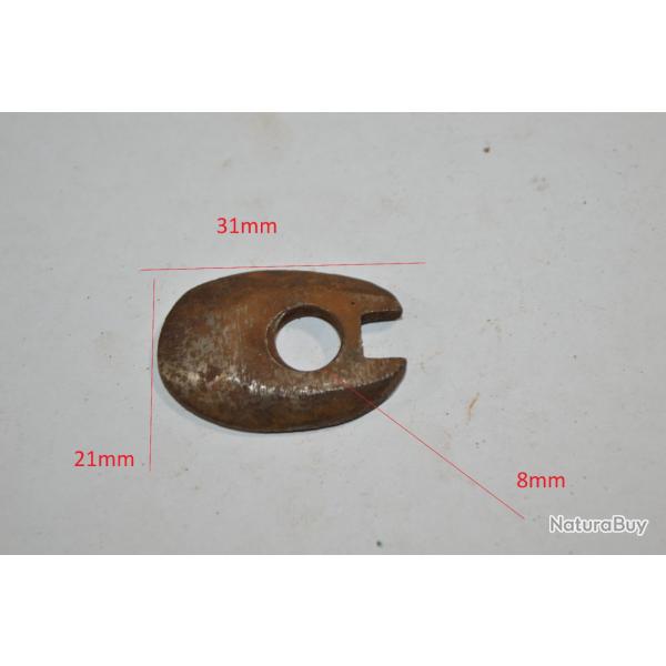 Pice Crosse plaquette pommeau insert clavet revolver pistolet ancien restauration   (17B)