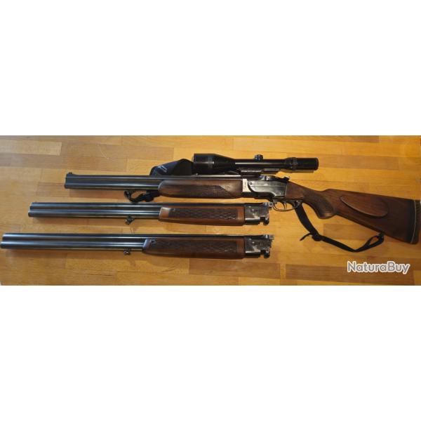 brno ZH 204 - mixte 7*57R 12/70 + 2 jeux de canons cal 12