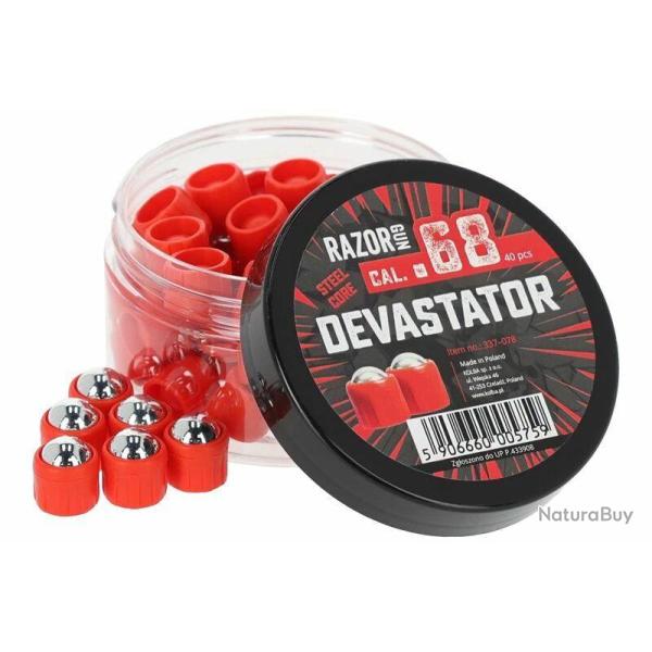 40 Billes acier Devastator .68 Razor Gun