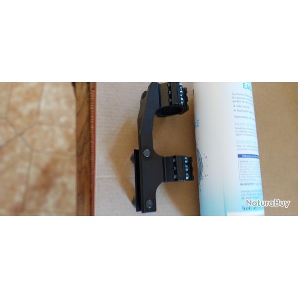 MONTAGE POUR LUNETTE DE DIAMETRE 30MM RAIL PI CATINNY  (21MM)