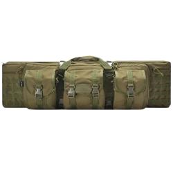 Sac de Fusil Rembourr&eacute; 142 CM 2 Armes Syst&egrave;me Molle Verrouillable &agrave; Dos ou Poign&eacute;e Chasse Vert