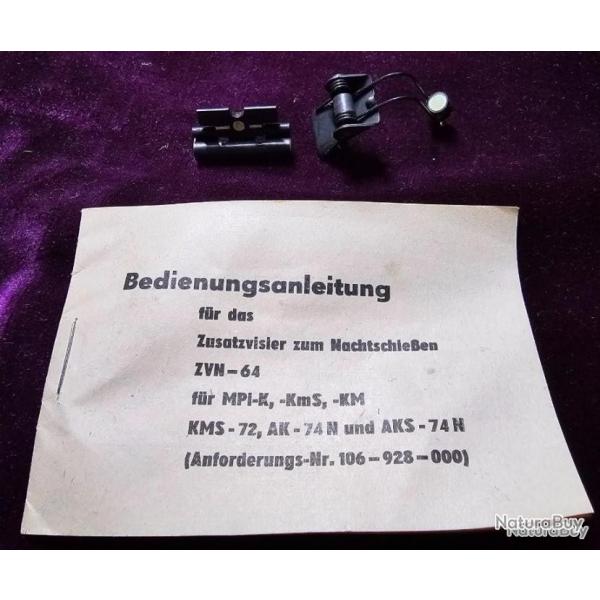 AK47- AKM : mire et guidon nocturne RDA! Fonctionne toujoursl Ex Allemagne de l'Est