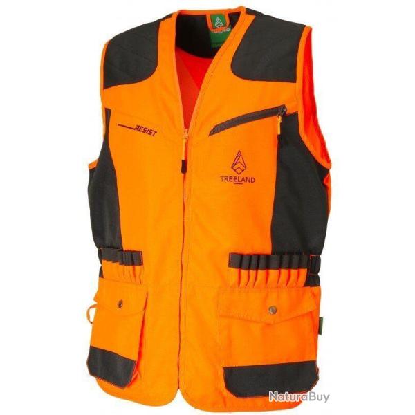 Gilet de chasse anti ronce orange TREELAND