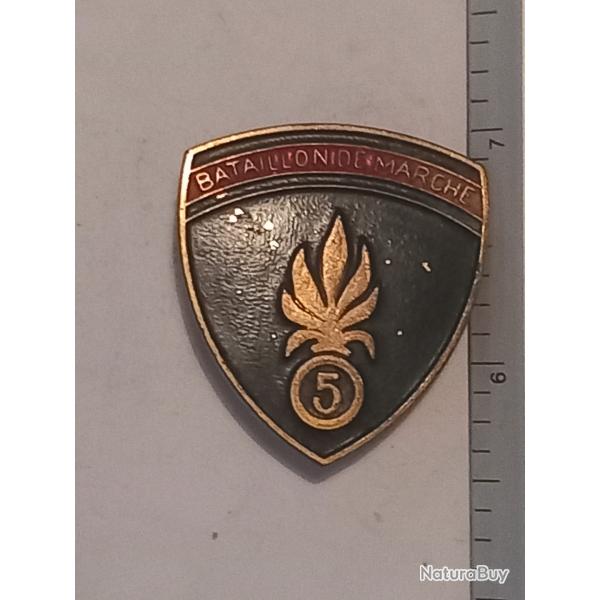 Insigne du bataillon de marche du 5�me r�giment �tranger d'infanterie (5�me REI)