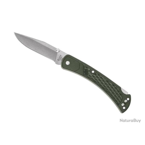 Couteau Buck Knives 110 HUNTER SLIM SELECT lame en acier 420  cran et  bouton double