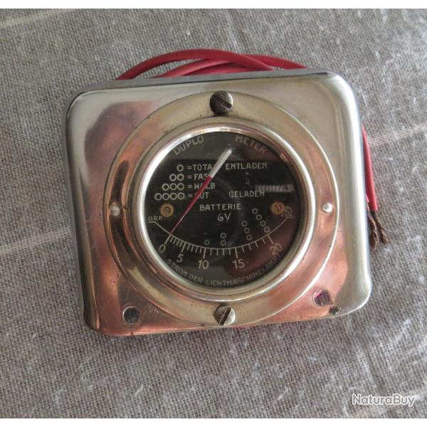 Voltmtre 6Volts pour vhicule de collection ancien .