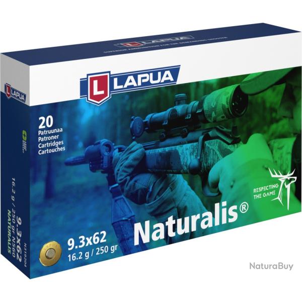 Munitions LAPUA cal.9.3x62 naturalis 250gr 16.2g par 20