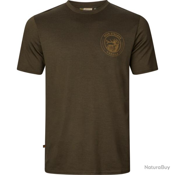 T-SHIRT MANCHE COURTE  HARKILA GAME STAG WILLOW GREEN TAILLE M NEUF