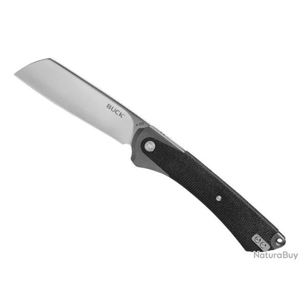 Couteau Buck Knives HILINE XL GRIS lame Cleaver acier D2 avec  flipper 