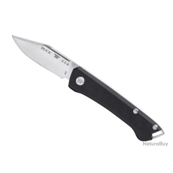 Couteau Buck Knives SAUNTER MICARTA NOIR lame acier 154CM  cran  slip joint 