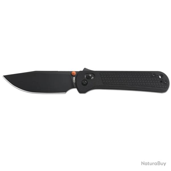 Couteau CJRB Bolt Black Lame Drop Point AR-RPM9 Blk Manche G10 Recoil-Lock V2 IKBS Clip J1960BBK