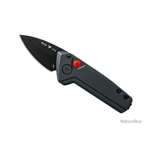 Couteau automatique Buck Knives  MINI DEPLOY GRIS lame drop-point acier 154CM revtement Cerakote