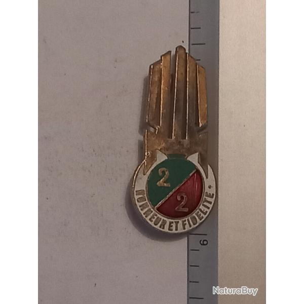 Insigne du 2�me bataillon du 2�me r�giment �tranger d'infanterie (2�me REI)