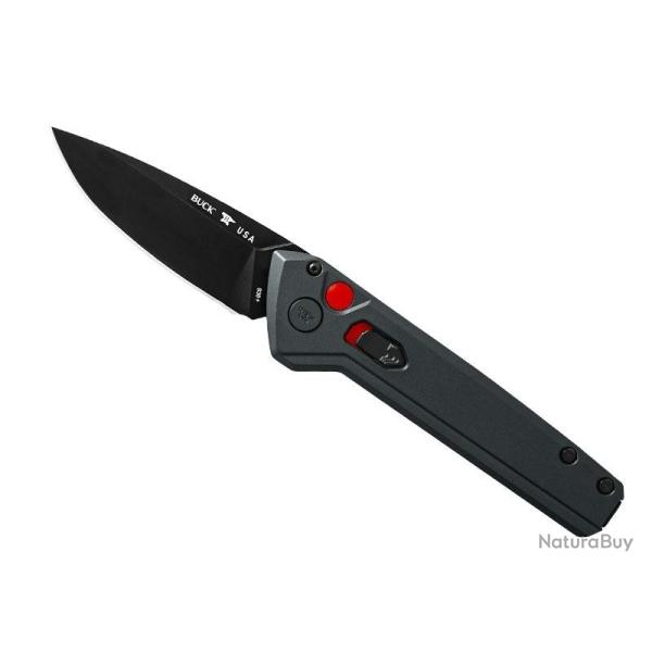 Couteau automatique Buck Knives  DEPLOY GRIS lame drop-point acier 154CM revtement Cerakote noir