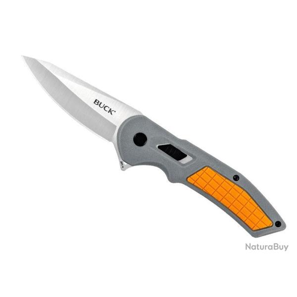 Couteau Buck Knives HEXAM ORANGE  lame drop-point acier 7CR satin