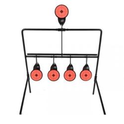 Cible m&eacute;tallique 5 objectifs pour carabine &agrave; plombs