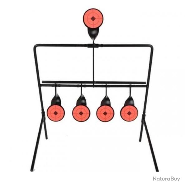 Cible m�tallique 5 objectifs pour carabine � plombs