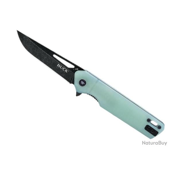 Couteau Buck Knives INFUSION G10 NATUREL lame noire  trou acier 7cr