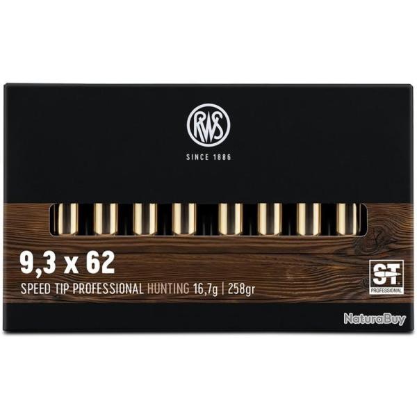 Munitions RWS 9.3x62 Speed Tip Pro 16.7g 258gr x2 boites