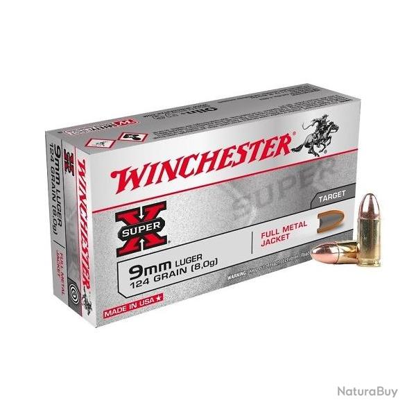 MUNITIONS WINCHESTER 9X19 FMJ 124GR
