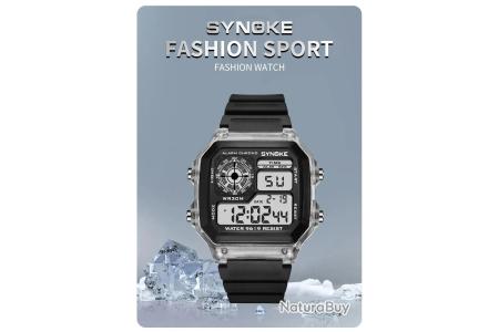 Montre Sport Multifonction Synoke Argentée - Unisexe - Neuf Avec étiquettes
