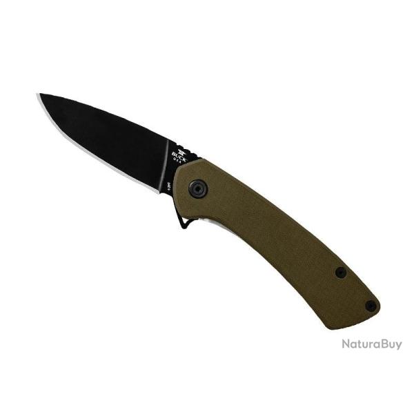 Couteau  Buck Knives ONSET G10 VERT OLIVE lame drop-point acier CPM-S45VN revtement Cerakote noir