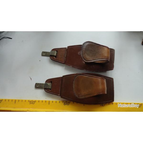 Lot de 2 supports fusil/carabine m�tal-cuir