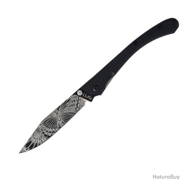 LUC63LTB2LJ Couteau pliant LUG " C63 Fleurs Summer noir" manche G10