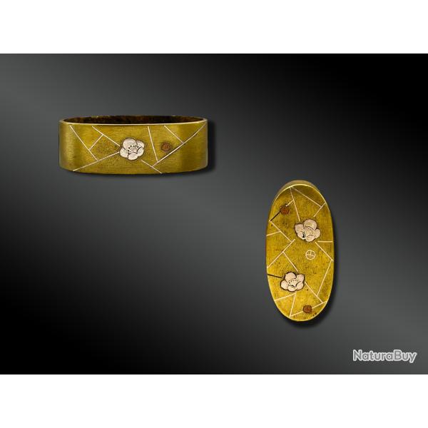 ENSEMBLE Fuchi Kashira - Japon - P�riode Edo (1603-1868)