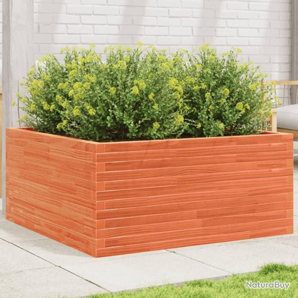 Jardini�re cire marron 100x100x46 cm bois de pin massif