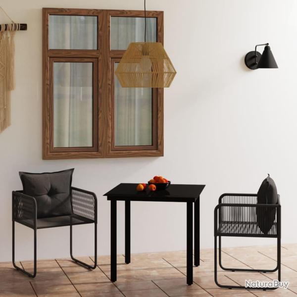 Ensemble � manger de jardin 3 pcs Noir