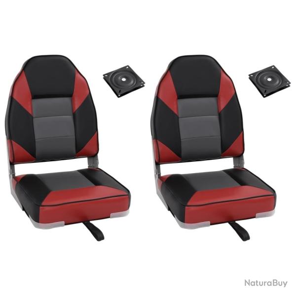 Ensemble de si�ges de bateau pliables lot de 4 dossier haut