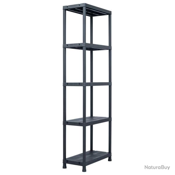 tagre de rangement Noir 125 kg 60x30x180 cm Plastique