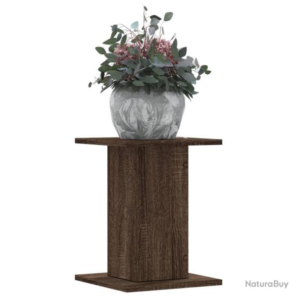Supports pour plantes 2 pcs ch�ne marron bois d'ing�nierie