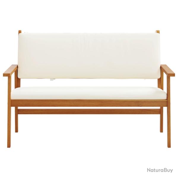 Banc de jardinavec coussins en bois d'acacia massif