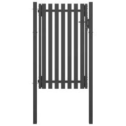 Portail de cl&ocirc;ture de jardin Acier 1x2 m Anthracite