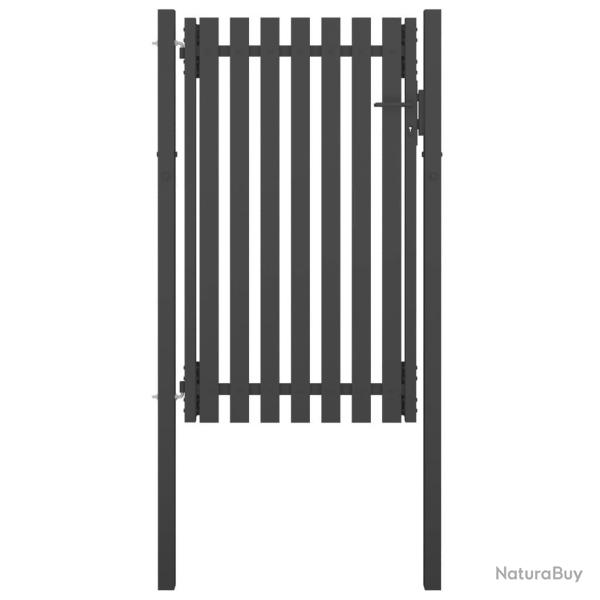 Portail de cl�ture de jardin Acier 1x2 m Anthracite