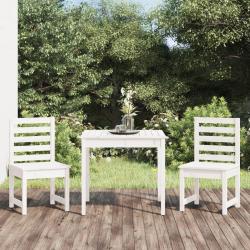 Ensemble de bistrot de jardin 3 pcs blanc bois de pin massif