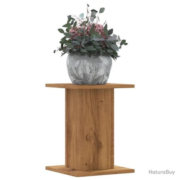 Supports pour plantes 2 pcs ch�ne artisanal bois d'ing�nierie