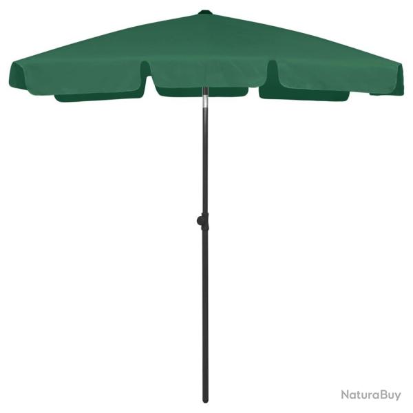 Parasol de plage vert 180x120 cm