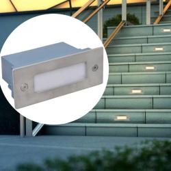 Lampes LED encastr&eacute;e d'escalier 12 pcs 44x111x56 mm