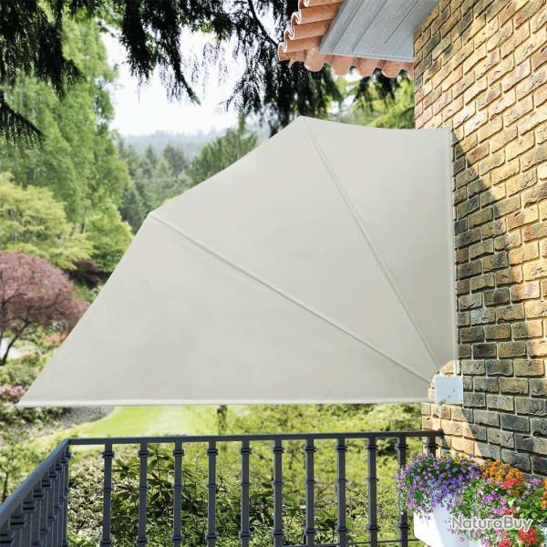 Auvent lat�ral pliable de balcon Cr�me 160 x 240 cm
