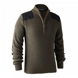 DEERHUNTER PULL A COL ZIPPE ROGALAND BROWN