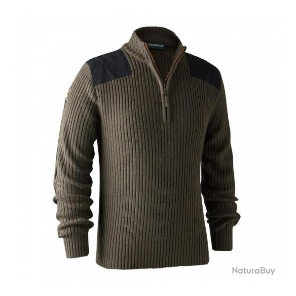 DEERHUNTER PULL A COL ZIPPE ROGALAND BROWN