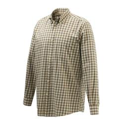 BERETTA CHEMISE WOOD BUTTON BEIGE ET RUST