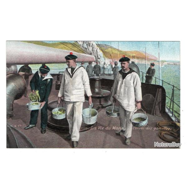 CPA - Marine Militaire -La Vie Marin Corv�e des gamelle  N�1625