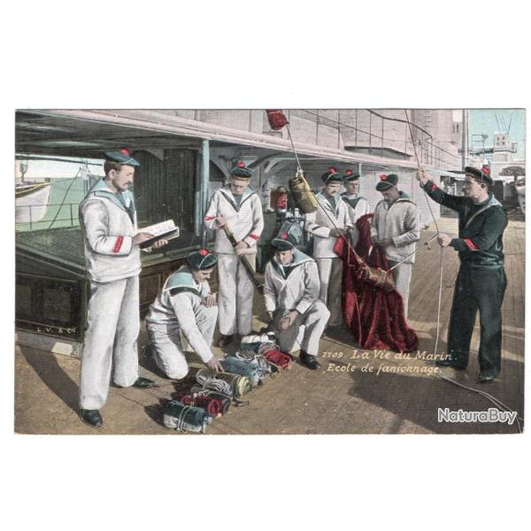 CPA - Marine Militaire -La Vie Marin �cole de Fanionnage  N�1628