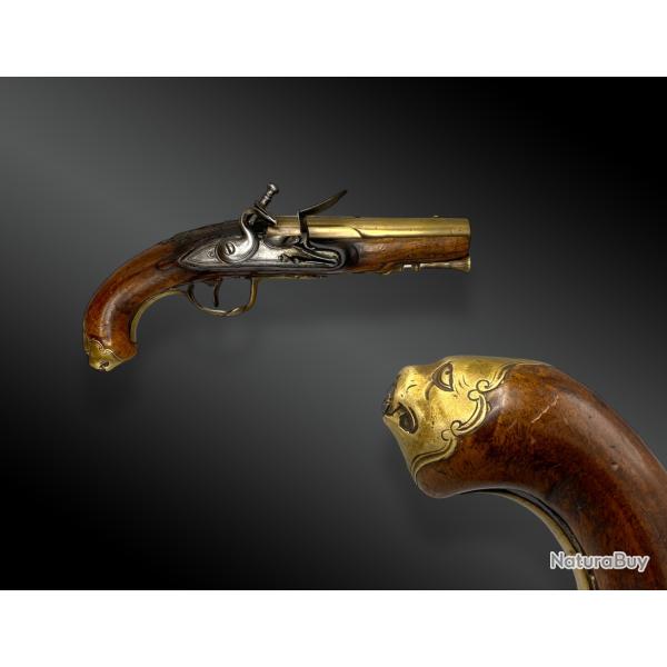 Pistolet  silex, de marine Angleterre, Londres vers 1800