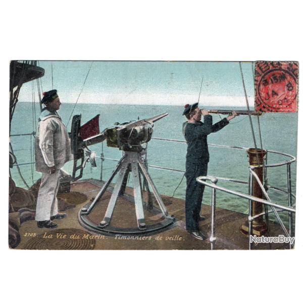 CPA - Marine Militaire -La Vie Marin Timoniers de veille N�3066